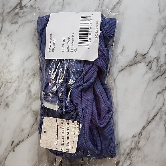 NWT Free People Dani Tank in Dusty Iris - Picture 7 of 8
